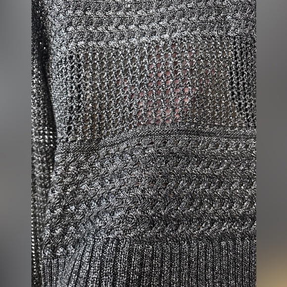 Harley Davidson Women’s Black Knit Sweater Metallic Shimmer XL - Picture 5 of 9